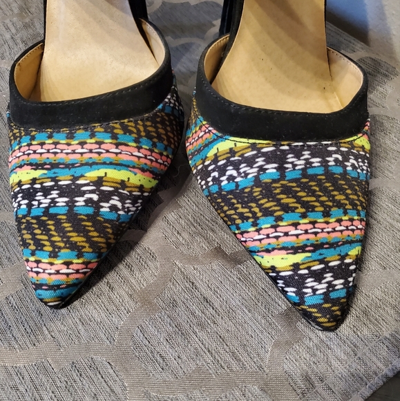 Multicolored Mule Heels - Picture 2 of 7